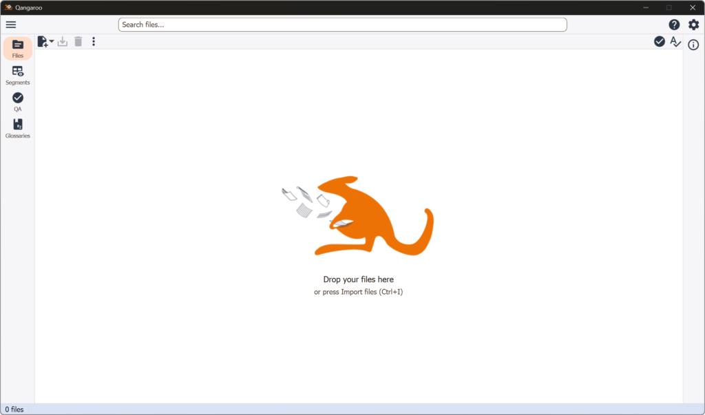 Home screen of Qangaroo
